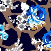 Полотно трикотажное Кулирка 30/1 набивная в рулоне  в Саратове